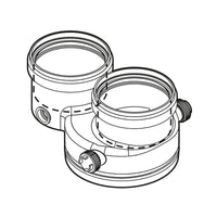 Kit sdoppiato scarico fumi Bosch FC-CA80 Ø80/125 a 80-80 mm - SERIE CONDENS