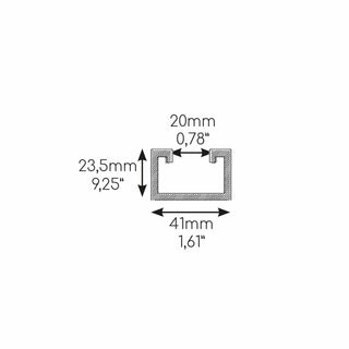 Supporto a pavimento Gia antivibrante 160x90x600 mm con profilo 41 mm