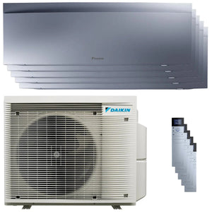 Condizionatore Daikin Emura 3 penta split 9000+9000+9000+9000+15000 BTU inverter A+ wifi unità esterna 7.8 kW Silver Daikin