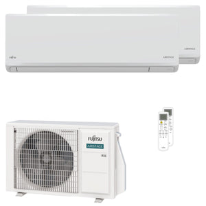 Condizionatore Fujitsu Serie KN WiFi dual split 7000+12000 BTU inverter A+++ wifi unità esterna 4 kW