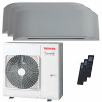 Condizionatore Toshiba Haori trial split 7000+7000+16000 BTU inverter A+++ wifi unità esterna 7 kW