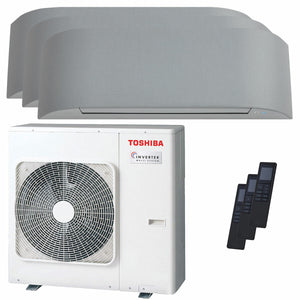 Condizionatore Toshiba Haori trial split 7000+7000+16000 BTU inverter A+++ wifi unità esterna 7 kW