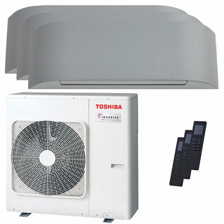 Condizionatore Toshiba Haori trial split 9000+12000+12000 BTU inverter A+++ wifi unità esterna 7 kW