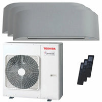 Condizionatore Toshiba Haori trial split 9000+9000+16000 BTU inverter A+++ wifi unità esterna 7 kW Toshiba