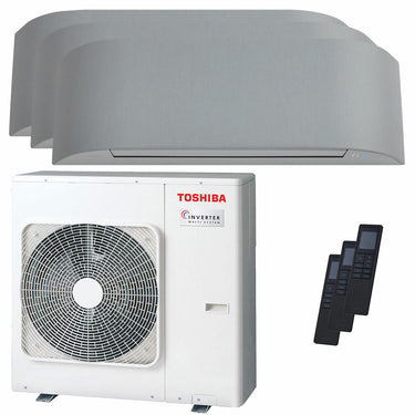 Condizionatore Toshiba Haori trial split 9000+12000+12000 BTU inverter A+++ wifi unità esterna 7 kW