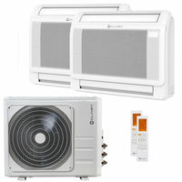 Condizionatore Clivet CONSOLE 3 dual split 18000+18000 BTU inverter A+  unità esterna 12.3 kW Clivet