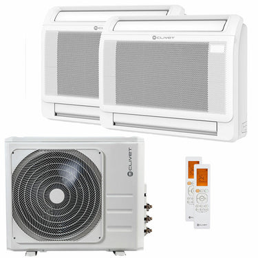 Condizionatore Clivet CONSOLE 3 dual split 18000+18000 BTU inverter A+  unità esterna 12.3 kW Clivet