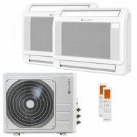 Condizionatore Clivet CONSOLE 3 dual split 18000+18000 BTU inverter A+  unità esterna 12.3 kW
