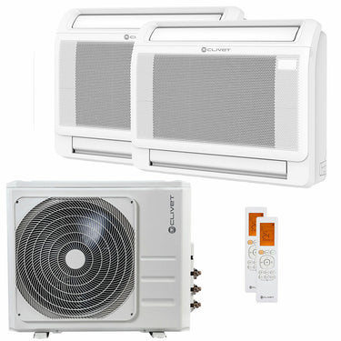 Condizionatore Clivet CONSOLE 3 dual split 18000+18000 BTU inverter A+  unità esterna 12.3 kW