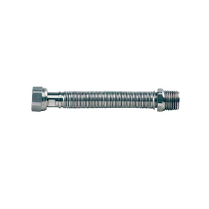 Tubo flessibile estensibile 1/2" x 1/2" M/F acciaio nudo per acqua