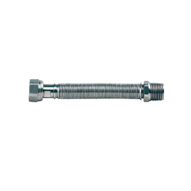 Tubo flessibile estensibile 1/2" x 3/4" M/F acciaio nudo per acqua Climamarket componenti acqua/gas