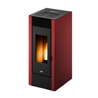 Stufa a pellet CADEL Cristal 11 ad aria 10,5 kW - WiFi ROSSO