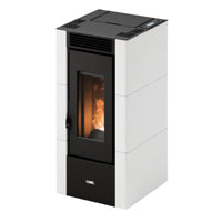 Stufa a pellet Cadel Cristal 6 ad aria 5,5 kW - WiFi BIANCO