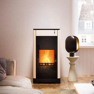 Stufa policombustibile Girolami Furni 18 avorio 18 kW idro + kit acs Girolami