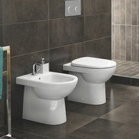 Bidet a pavimento Geberit Selnova filo muro bianco lucido