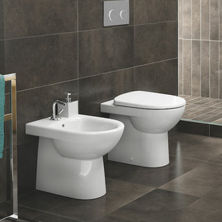 Bidet a pavimento Geberit Selnova filo muro bianco lucido