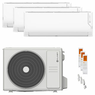 Condizionatore Clivet Cristallo 2 trial split 9000+9000+12000 BTU inverter A++ wifi unità esterna 6.2 kW