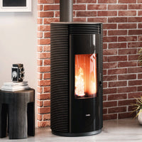 Stufa a pellet Cadel Spin Plus 9 8,5 kW ad aria canalizzata WiFi Ghisa Nero