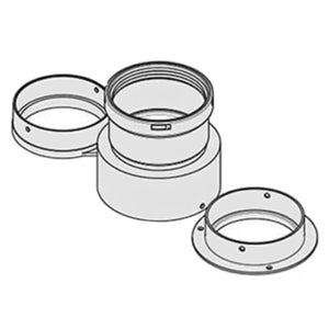 Kit sistema sdoppiato scarico fumi tubi aria/fumi 80/80 mm sdoppiatore per caldaie a condensazione Beretta Beretta