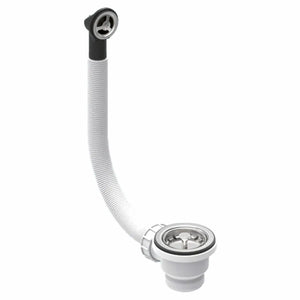 Piletta Valsir per lavello 1"1/2 con cestello e troppopieno tondo Valsir