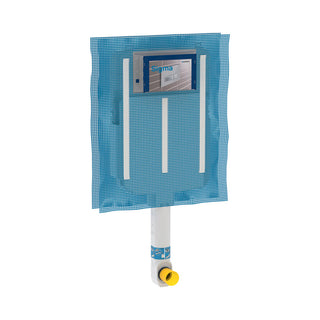 Cassetta incasso Geberit Sigma 8 per vaso a pavimento + Placca Sigma 01