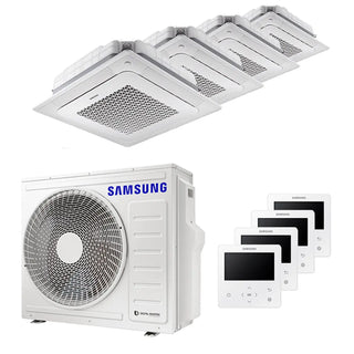 Condizionatore Samsung Cassetta Windfree 4 vie quadri split 7000+7000+9000+12000 BTU inverter A++ unità esterna 8,0 kW Samsung