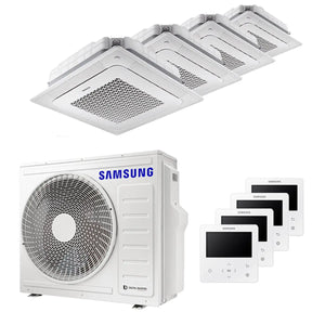 Condizionatore Samsung Cassetta Windfree 4 vie quadri split 7000+9000+12000+12000 BTU inverter A++ unità esterna 8,0 kW Samsung