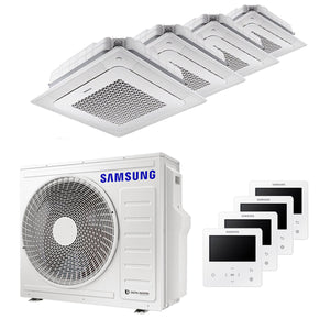 Condizionatore Samsung Cassetta Windfree 4 vie quadri split 7000+7000+7000+9000 BTU inverter A++ unità esterna 8,0 kW