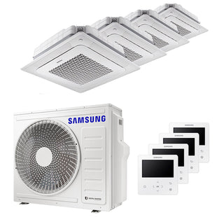 Condizionatore Samsung Cassetta Windfree 4 vie quadri split 7000+7000+7000+9000 BTU inverter A++ unità esterna 8,0 kW