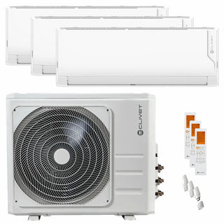 Condizionatore Clivet Cristallo 2 trial split 9000+12000+18000 BTU inverter A++ wifi unità esterna 10.5 kW Clivet
