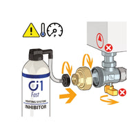 Kit Caleffi per flussaggio e aggiunta additivi in impianti di riscaldamento