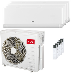 Condizionatore TCL BreezeIN P5 penta split 9000+9000+12000+12000+12000 BTU inverter A++ wifi unità esterna 12.2 kW