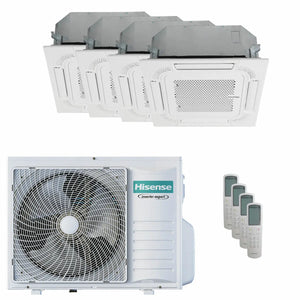 Condizionatore Hisense Cassetta ACT quadri split 9000+9000+9000+12000 BTU inverter A++  unità esterna 8 kW 2023 Hisense