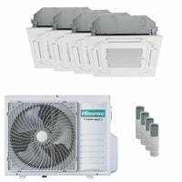Condizionatore Hisense Cassetta ACT quadri split 9000+9000+9000+9000 BTU inverter A++  unità esterna 8 kW 2023