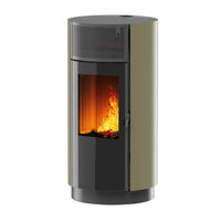 Stufa a pellet Girolami Round 14 13 kW ad aria WiFi - Verde Girolami