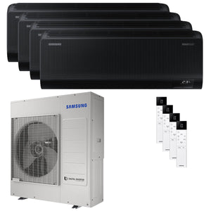 Condizionatore Samsung Windfree Black quadri split 12000+12000+12000+12000 BTU inverter A++ wifi unità esterna 10 kW