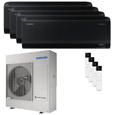 Condizionatore Samsung Windfree Black quadri split 12000+12000+12000+12000 BTU inverter A++ wifi unità esterna 10 kW