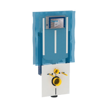 Cassetta incasso Geberit Sigma 8 con modulo d'installazione per vaso sospeso + Placca Sigma 01