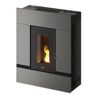 Stufa a pellet Cadel Mithos Plus 12 PS 12 kW ad aria canalizzata - WiFi Titanium