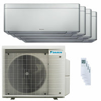 Condizionatore Daikin Stylish Silver quadri split 9000+9000+12000+12000 BTU inverter A++ wifi unità esterna 7.4 kW