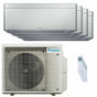 Condizionatore Daikin Stylish Silver quadri split 9000+9000+12000+12000 BTU inverter A++ wifi unità esterna 7.4 kW Daikin