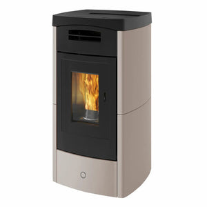 Stufa a pellet EK63 DAILY130++ - gruppo Edilkamin - 12,5 kW ad aria canalizzata Tortora EK63