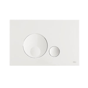 Placca doppio tasto OLI GLOBE Bianco