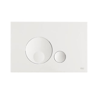 Placca doppio tasto OLI GLOBE Bianco