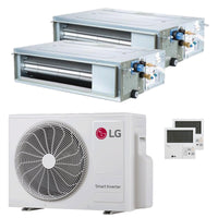 Condizionatore LG Canalizzabile CL dual split 12000+18000 BTU inverter A+++  unità esterna 6.15 kW
