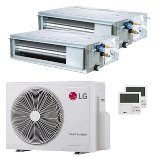 Condizionatore LG Canalizzabile CL dual split 12000+12000 BTU inverter A+++  unità esterna 6.15 kW LG