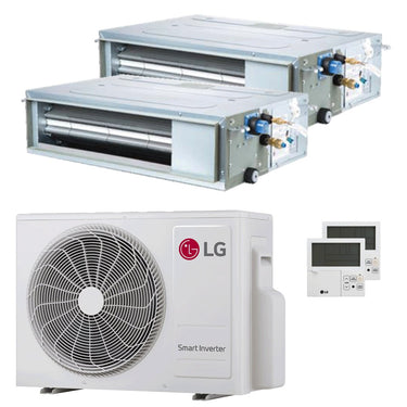 Condizionatore LG Canalizzabile CL dual split 12000+18000 BTU inverter A+++  unità esterna 5.3 kW
