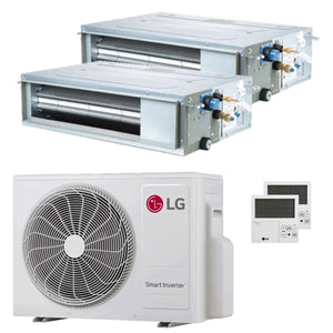 Condizionatore LG Canalizzabile CL dual split 12000+18000 BTU inverter A+++  unità esterna 5.3 kW LG