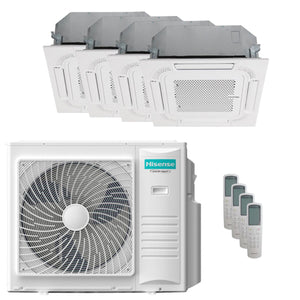 Condizionatore Hisense Cassetta ACT quadri split 9000+9000+9000+18000 BTU inverter A++  unità esterna 10 kW