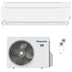 Condizionatore Panasonic Etherea dual split 9000+12000 BTU inverter A+++ wifi unità esterna 5 kW Bianco Opaco